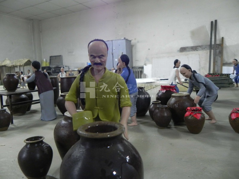 古代釀酒復原沙盤模型